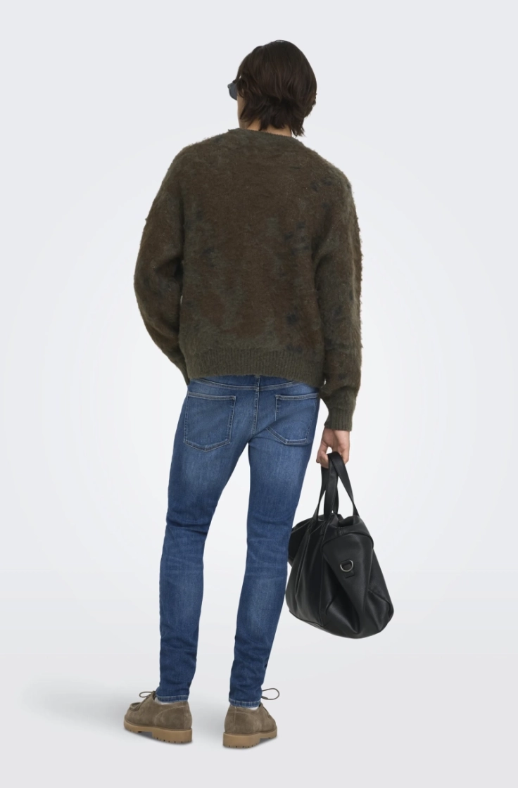 onswillis ls jacquard crew ds  beluga rubber+j