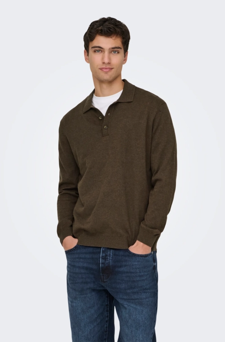 onsloui reg 12 ls mel polo kni coffee bean mel
