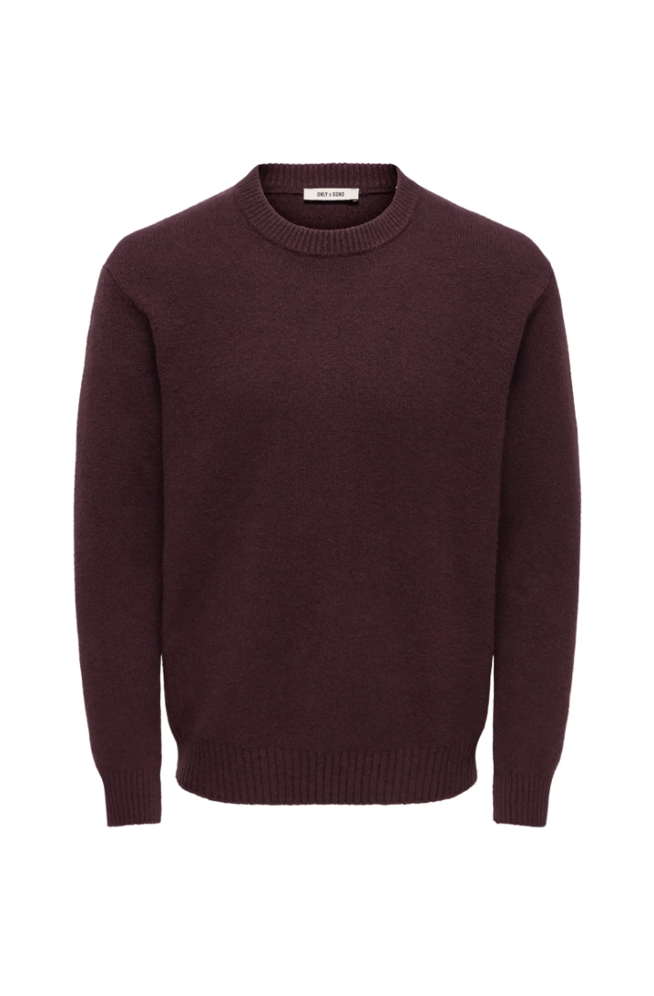 onsjames rlx crew knit raisin