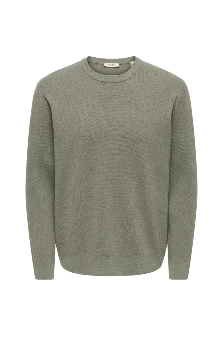 onsting rlx crew neck knit castor gray