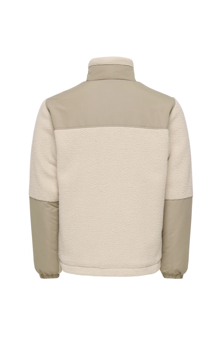 onstyro padded sherpa jacket silver lining d