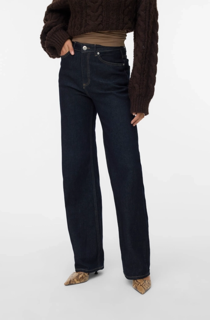 vmtessa hr wide jeans ra369 ga dark blue denim