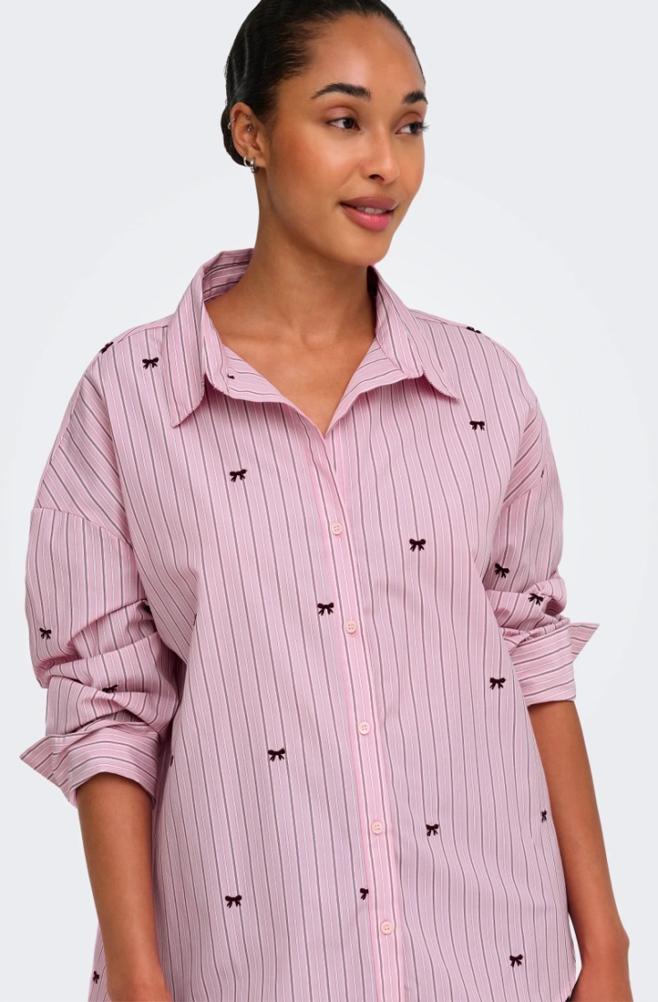 onloregon zeidi ls bow shirt w lilac sachet st