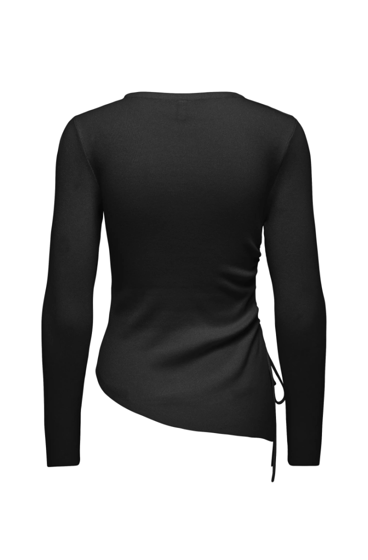onlmil ls asymmetric o-neck kn black