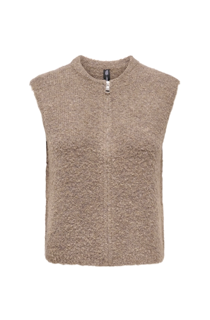 onlbouble sl o-neck zip vest k bracken mel/sil