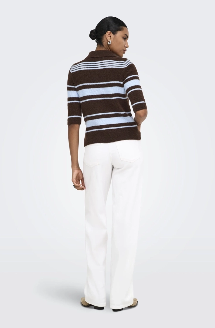 onllouisia ss collar polo knt coffe bean str.