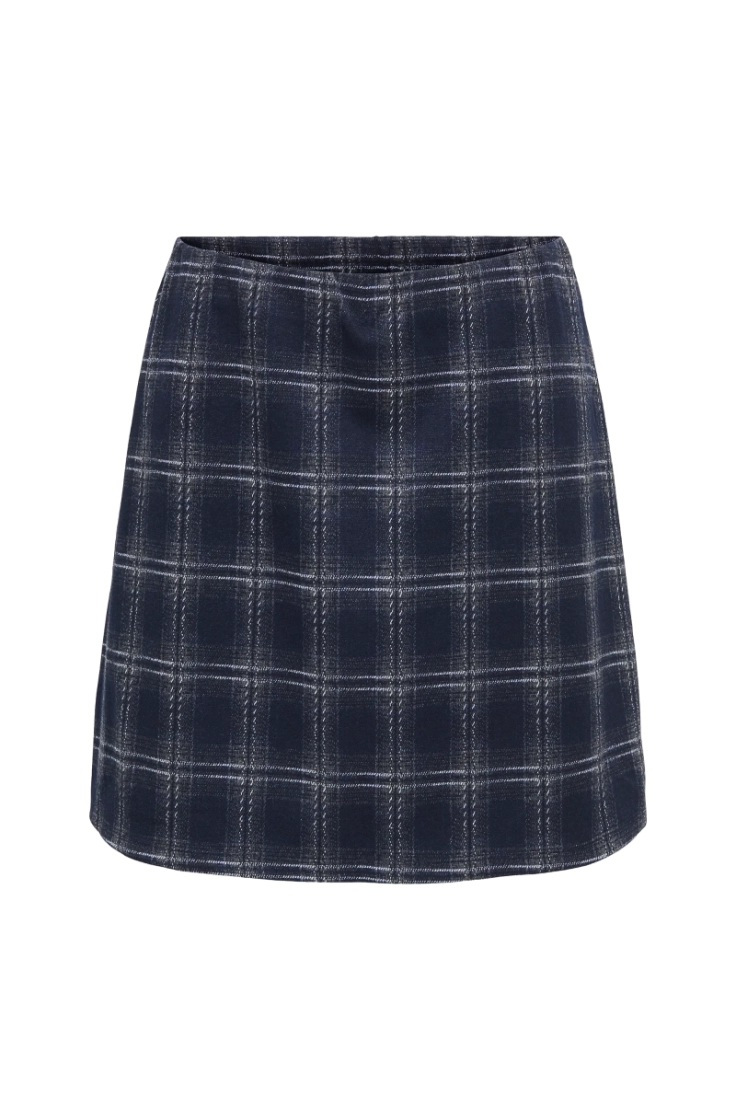 jdyfilukka check short skirt j night sky