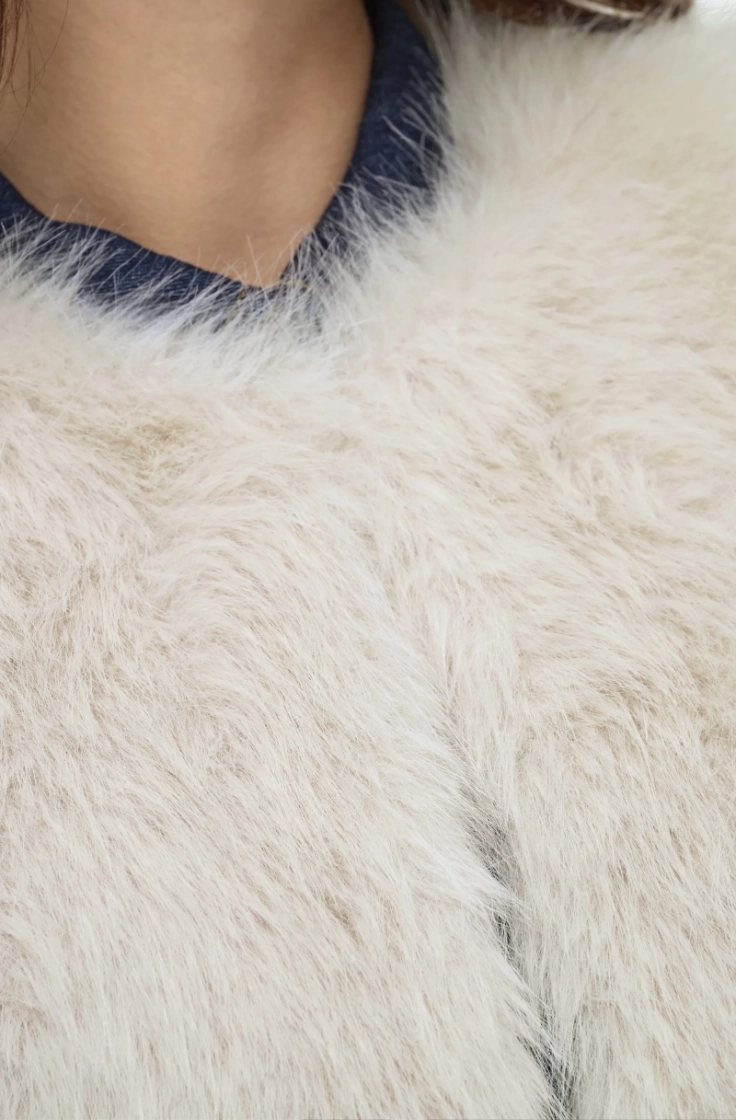 jdyora faux fur waistcoat otw birch