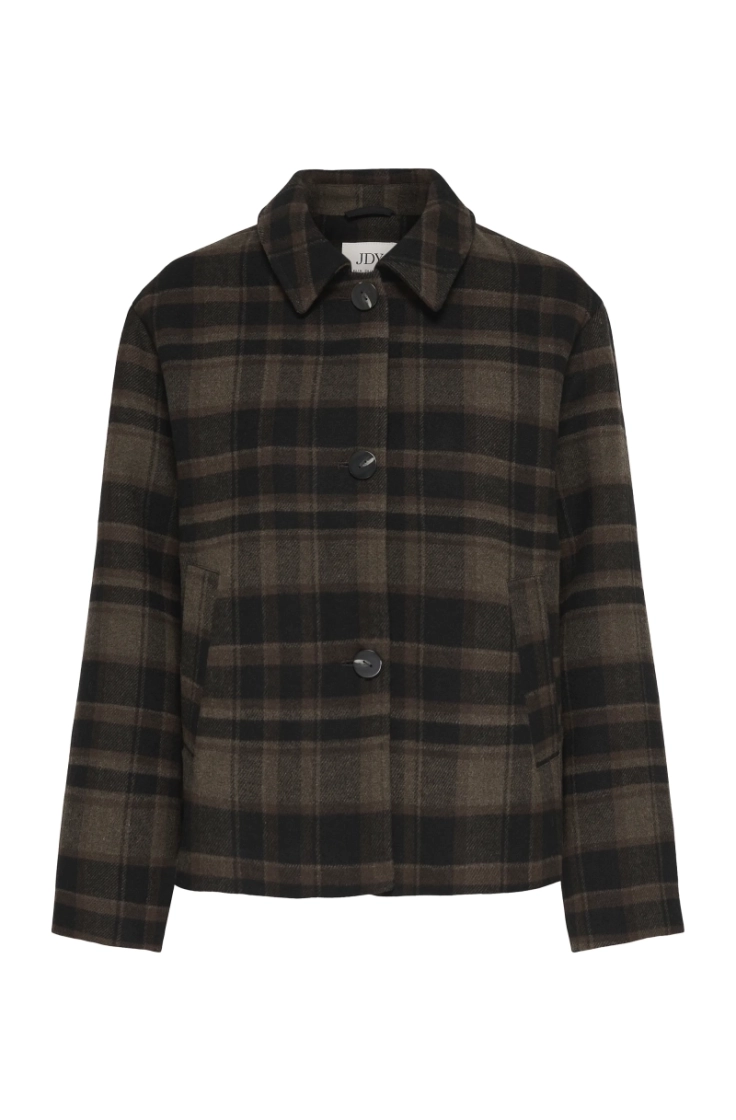 jdyastrid check short jacket o chocolate torte