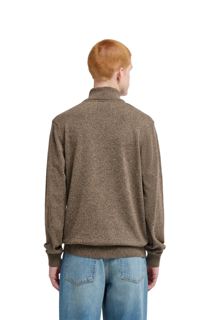 icon embroidery quarter zip cqkh sepia heat