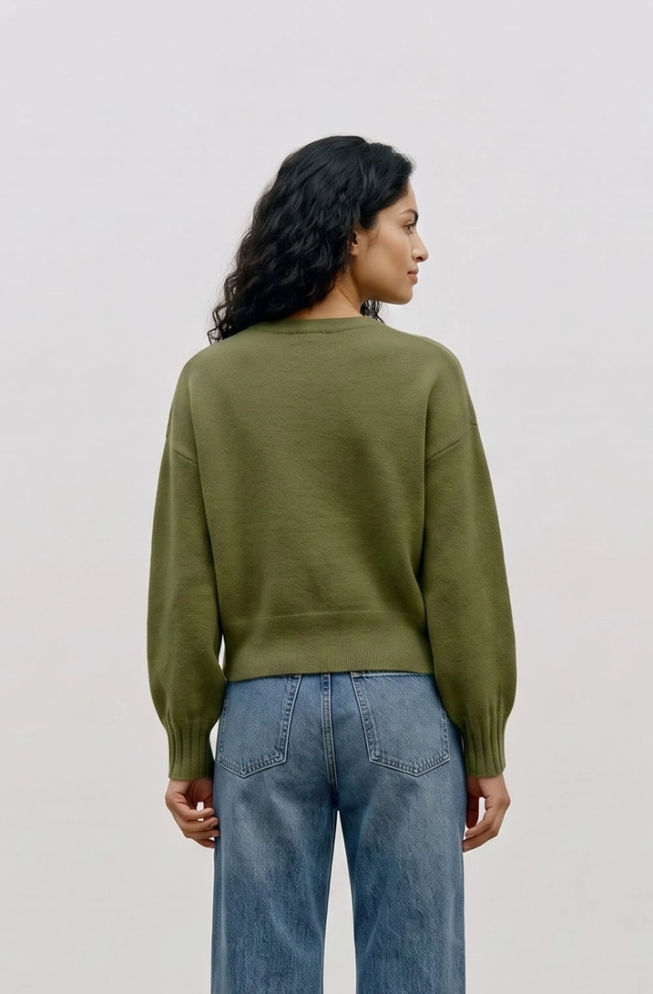 vmkacy ls o-neck pullover sphagnum melang
