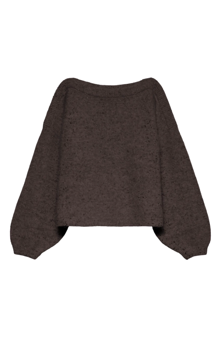 vmetta ls boatneck pullover chocolate torte