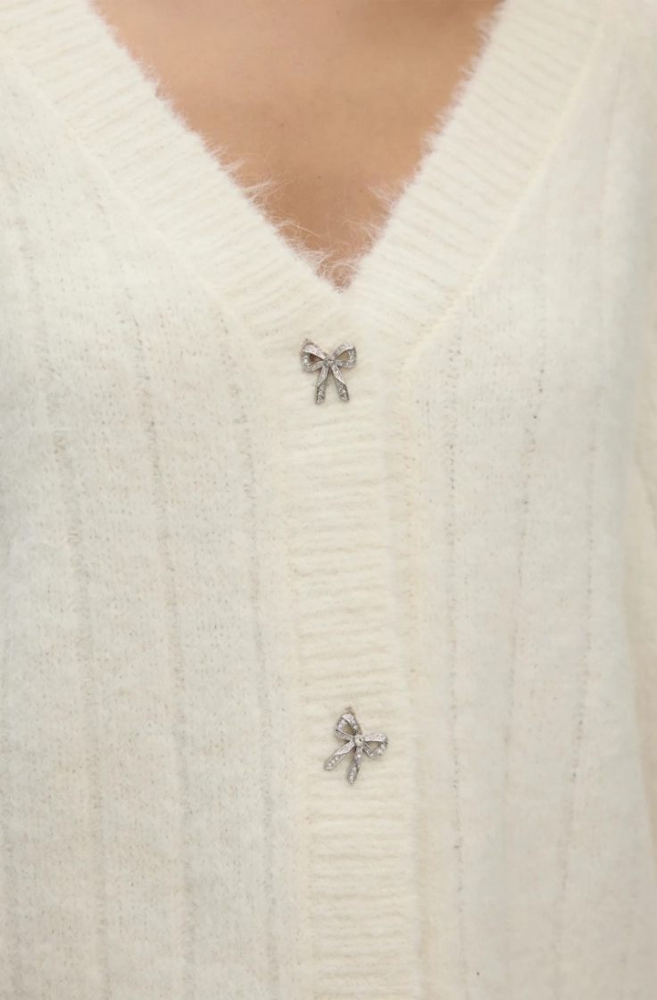 vmsally ls v-neck cardigan birch
