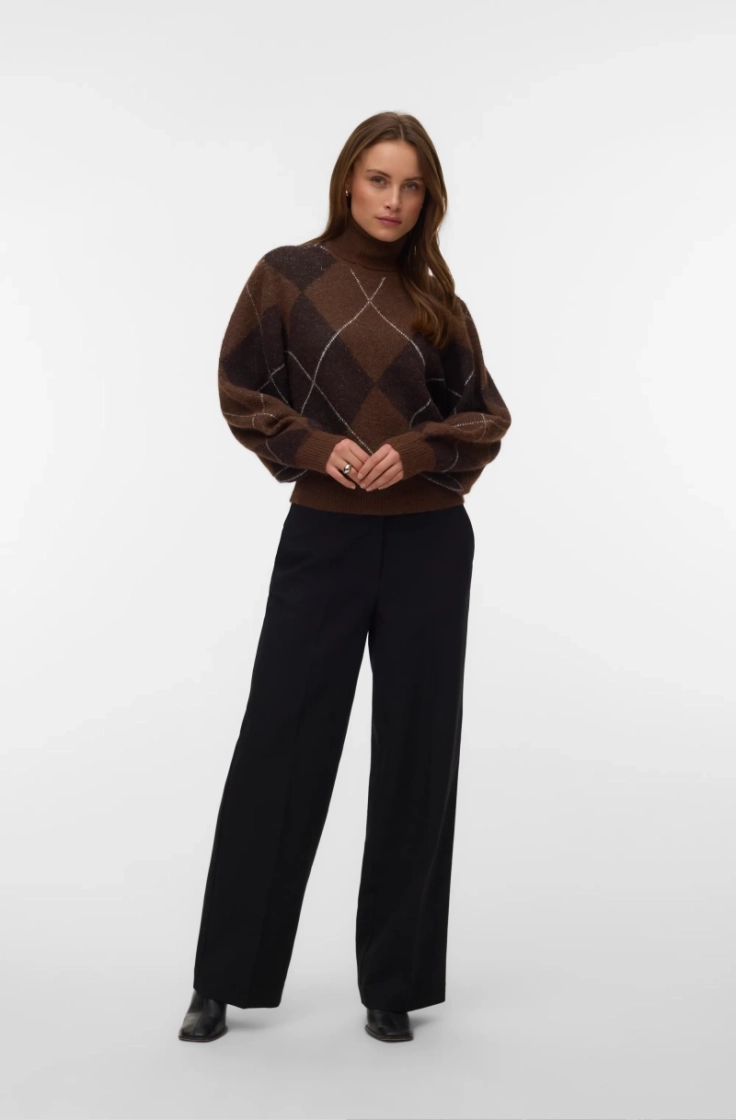 vmdarla ls rollneck pullover cocoa brown w.c