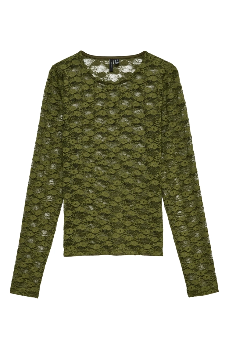vmbonita ls o-neck top jrs sphagnum solid