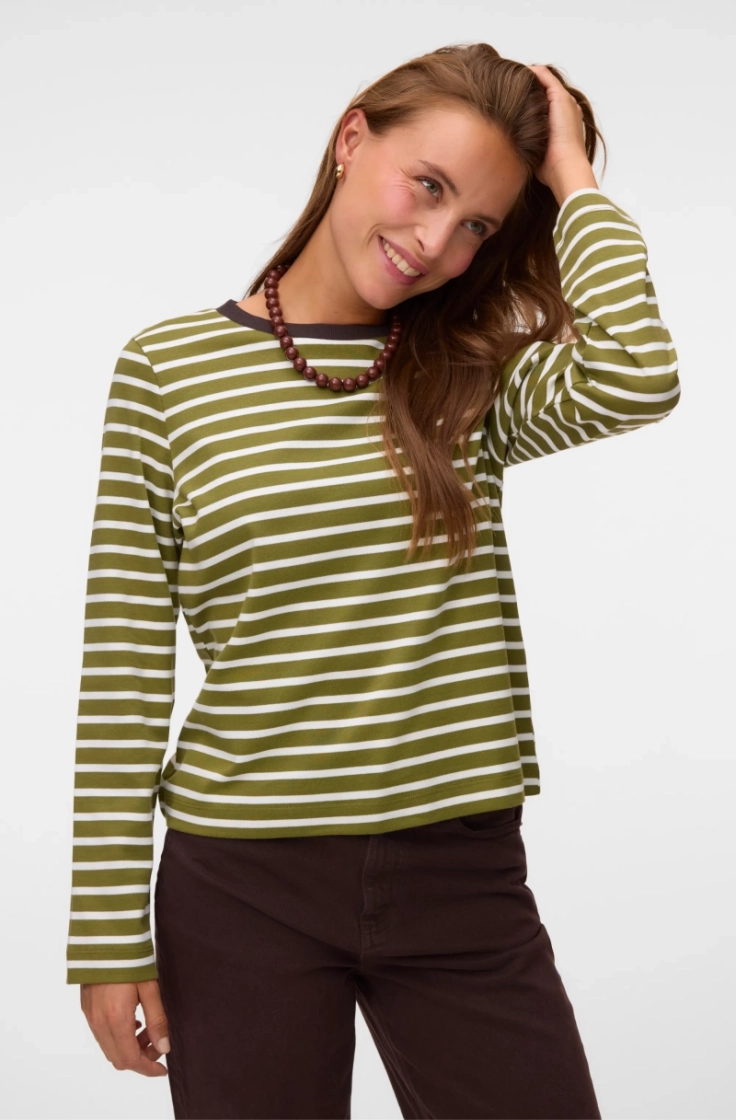 vmbopha ls o-neck contrast top sphagnum str.sn