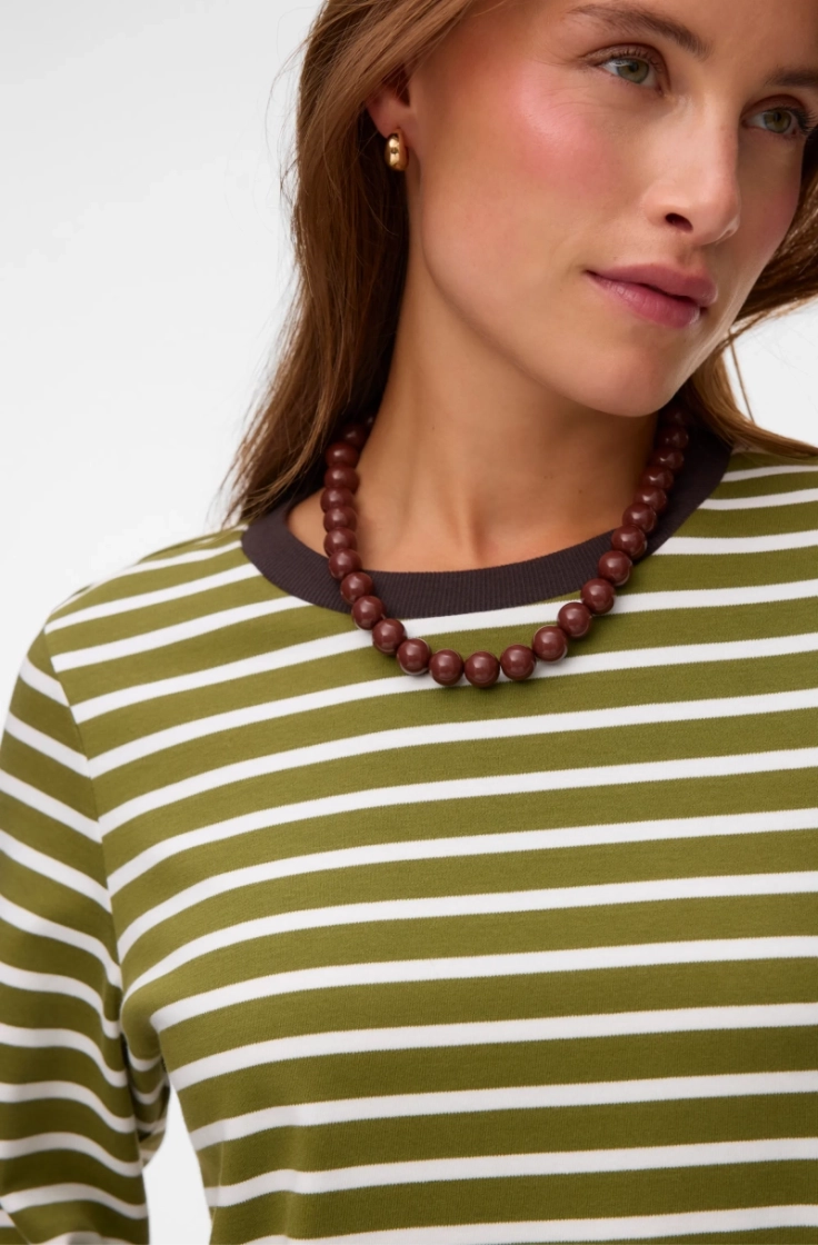vmbopha ls o-neck contrast top sphagnum str.sn