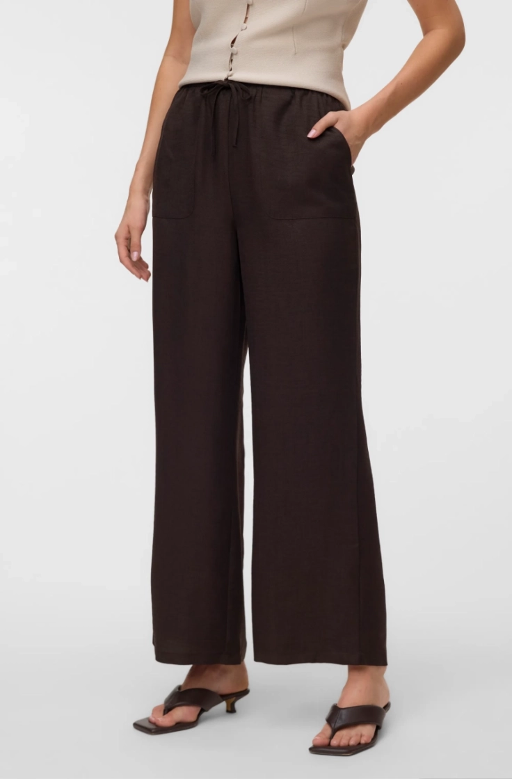 vmmelaney hw loose pant wvn chocolate torte