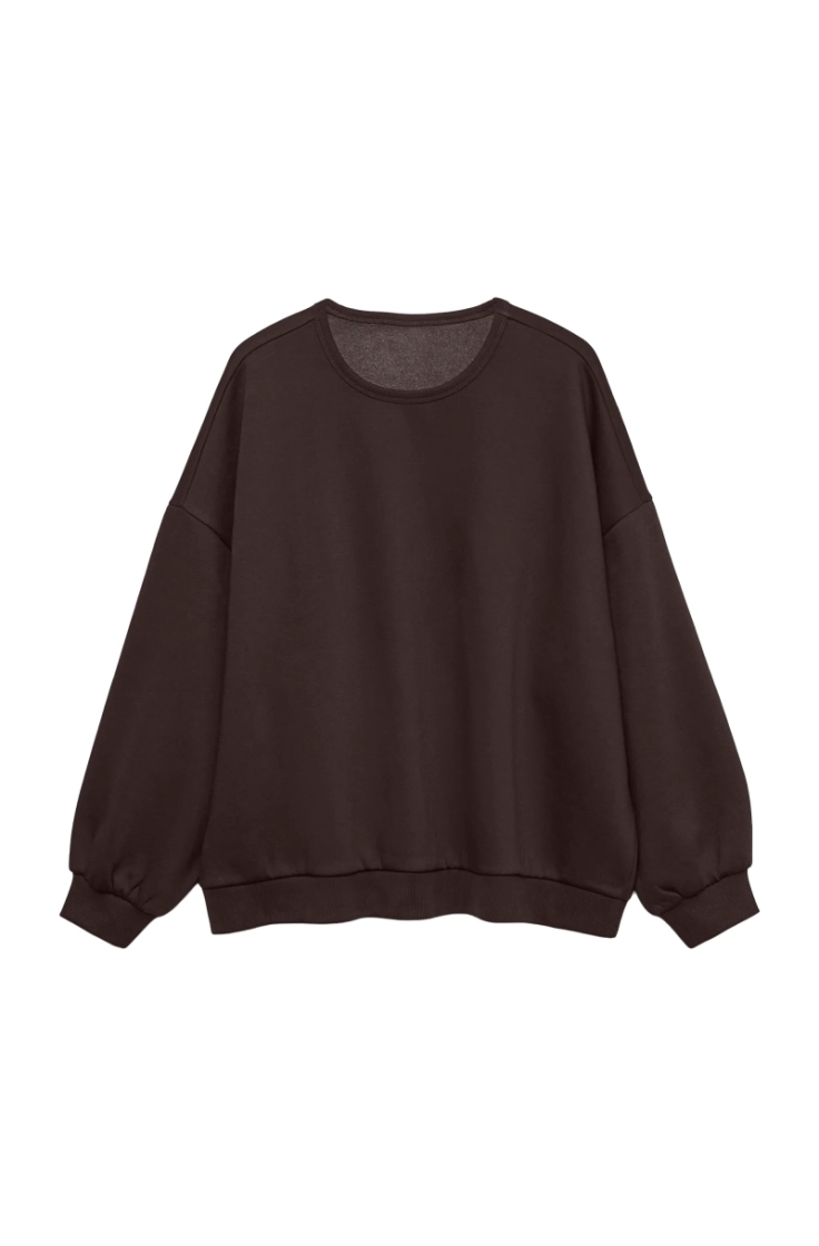 vmteddy maly ls sweatshirt jrs chocolate torte