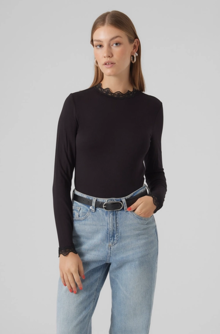 vmrosa ls highneck top ga jrs black