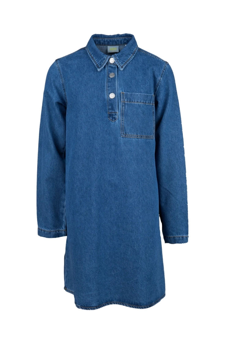 jxamara sille ls short dress d blue denim