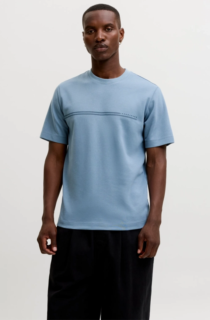 jcofusion chest brand tee ss c blue mirage