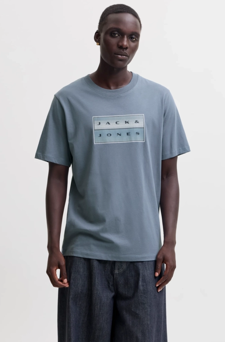 jcofusion box print tee ss cn blue mirage