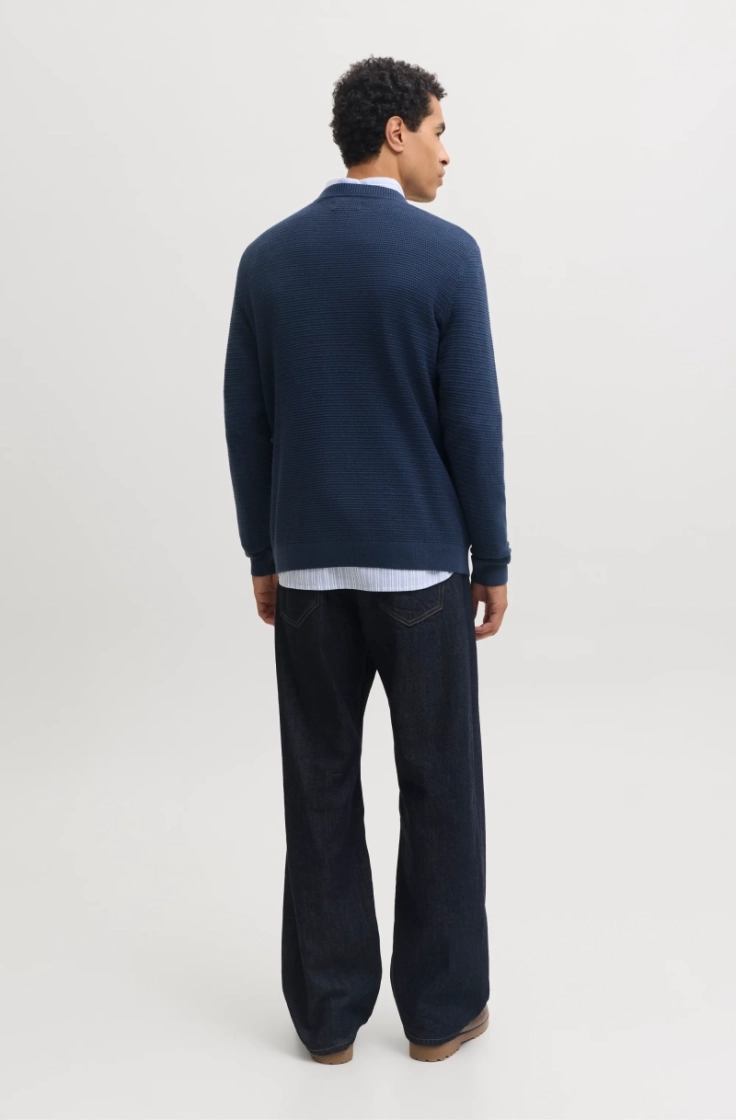 jprbluriley knit crew neck ls  insignia blue