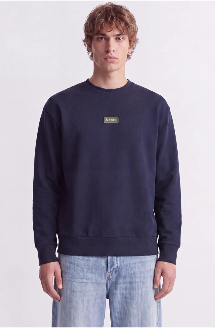jcoclub badge sweat crew neck outer space