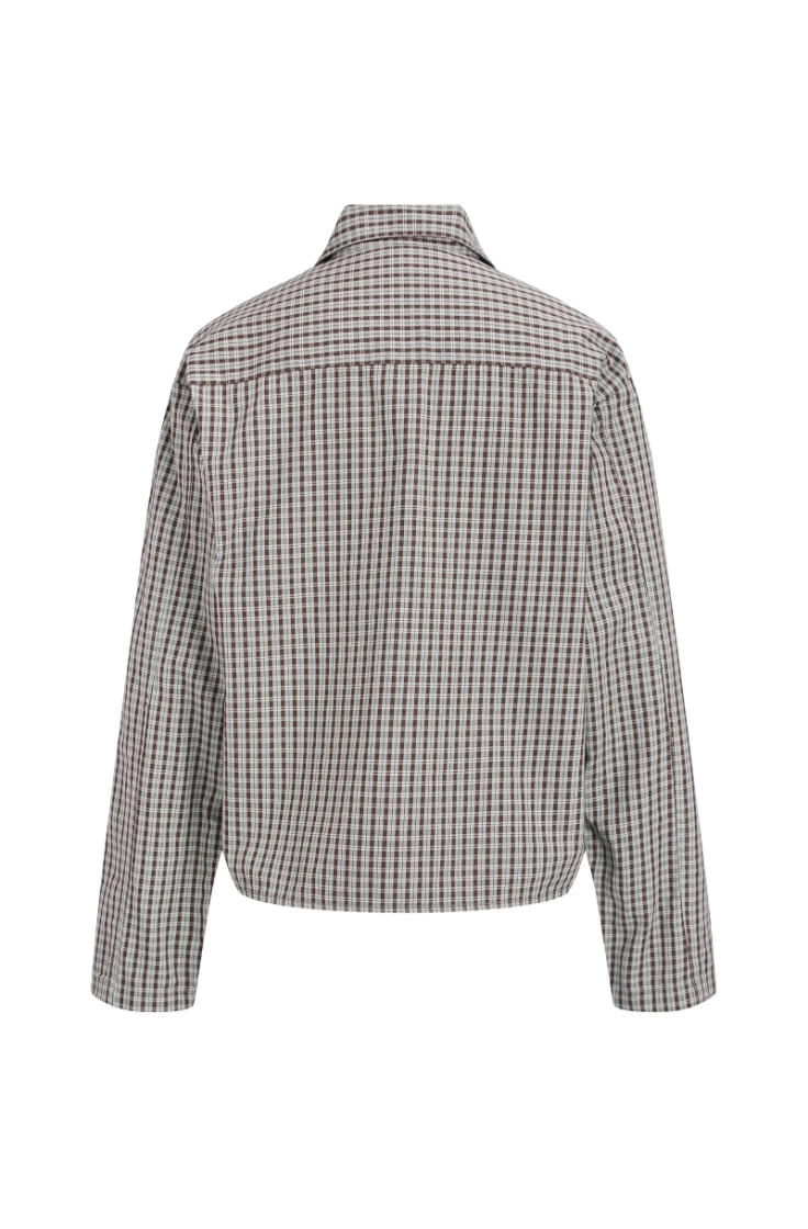 jxasta ls clean check shirt wv chocolate truff