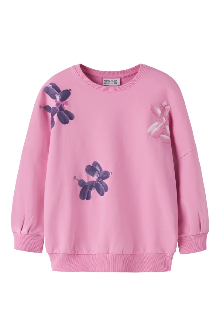 nmfnalas ls long sweat bru begonia pink