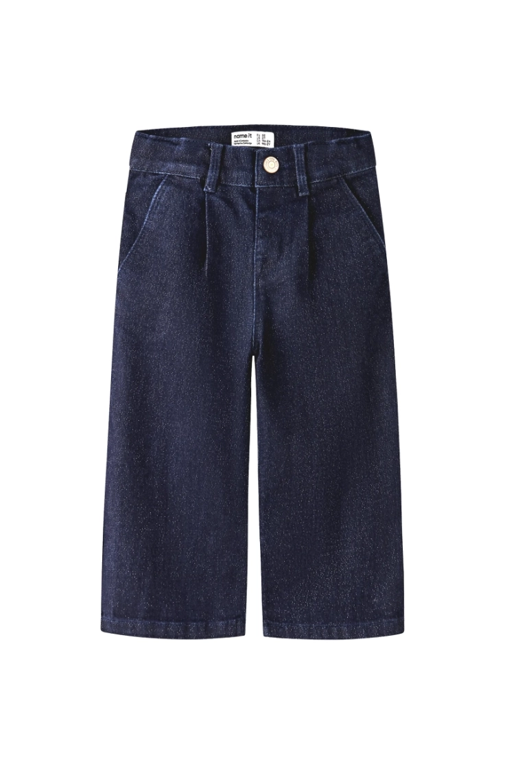 nmfrose wide glitter jeans 120 dark blue denim
