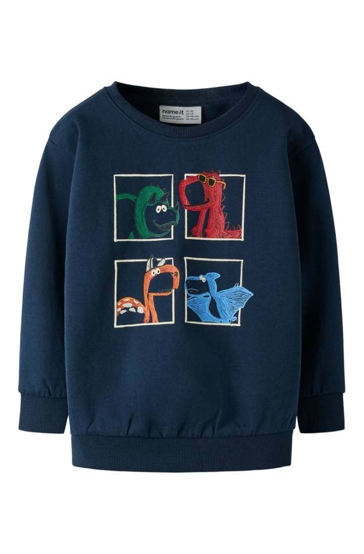 nmmlorenzo ls nreg sweat bru b navy blazer