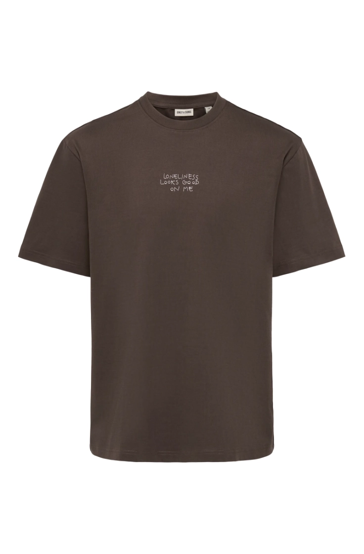 onsaaron life rlx ss tee chocolate brown