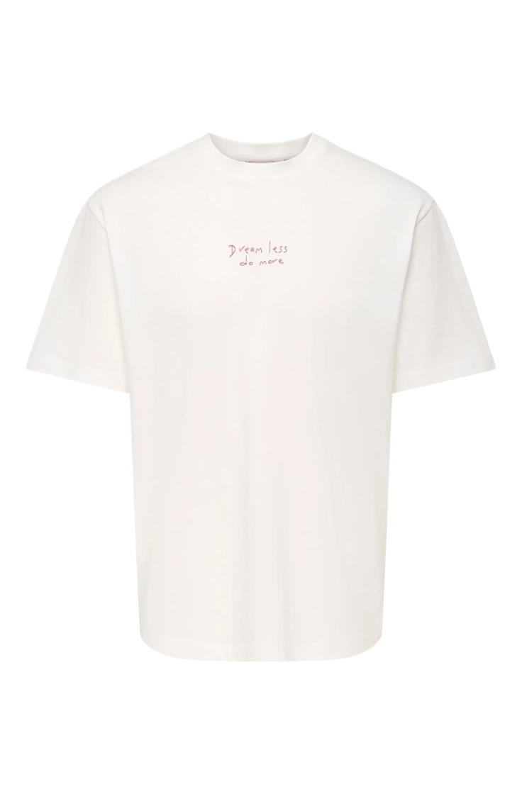 onsaaron life rlx ss tee cloud dancer em