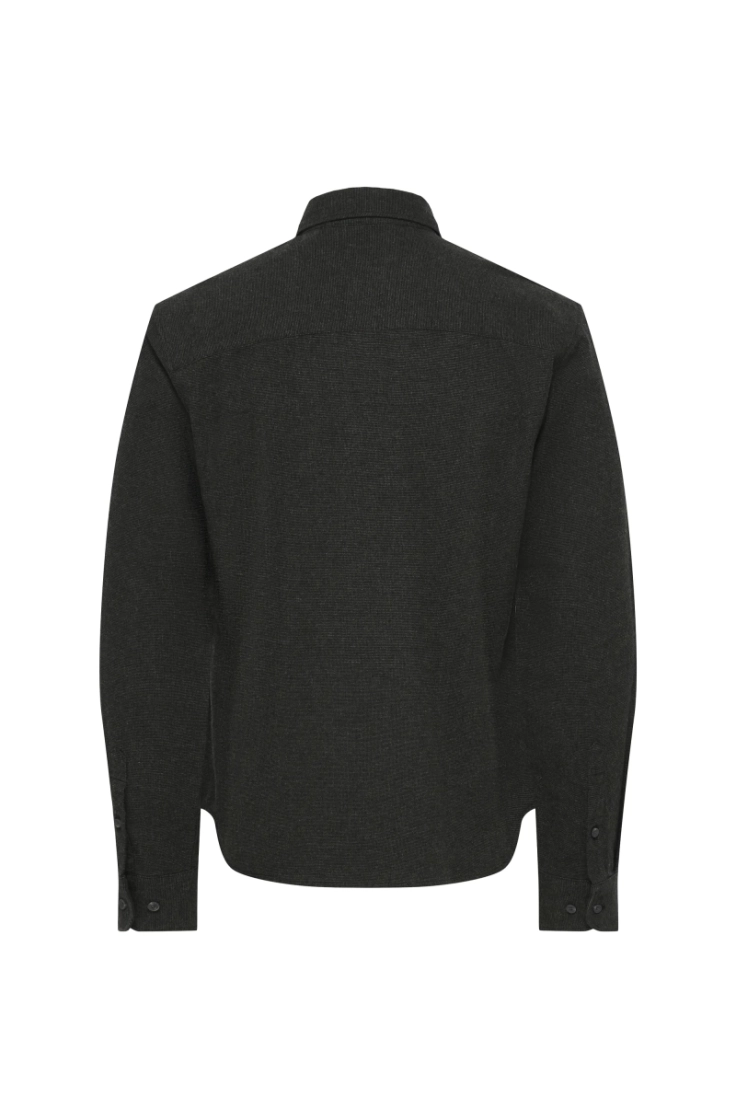 onsalon ls slim shrt frml beluga melange