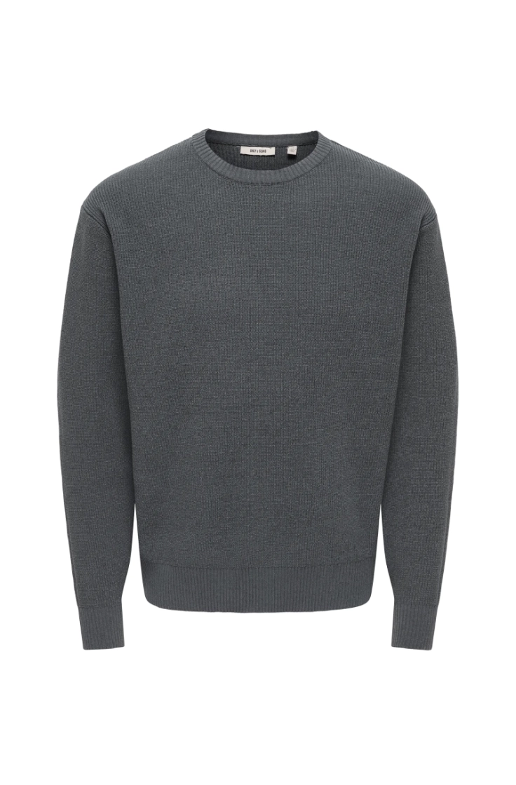 onsrodger rlx crew neck knit grey pinstripe