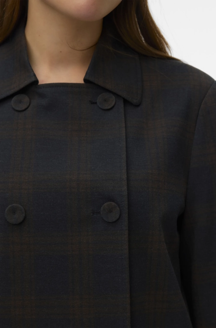 vmmalli ls hort check blazer p navy blazer cho