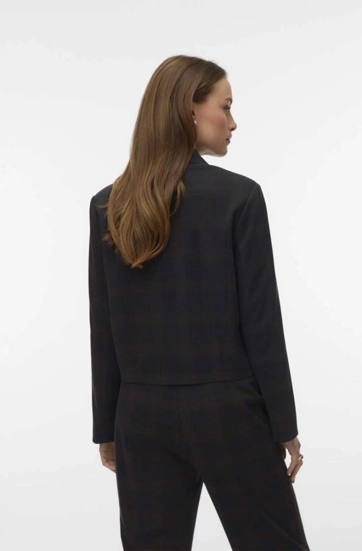 vmmalli ls hort check blazer p navy blazer cho