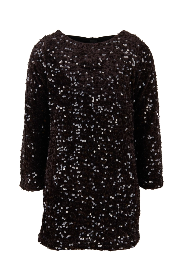 nkfrusitta ls dress chocolate plum