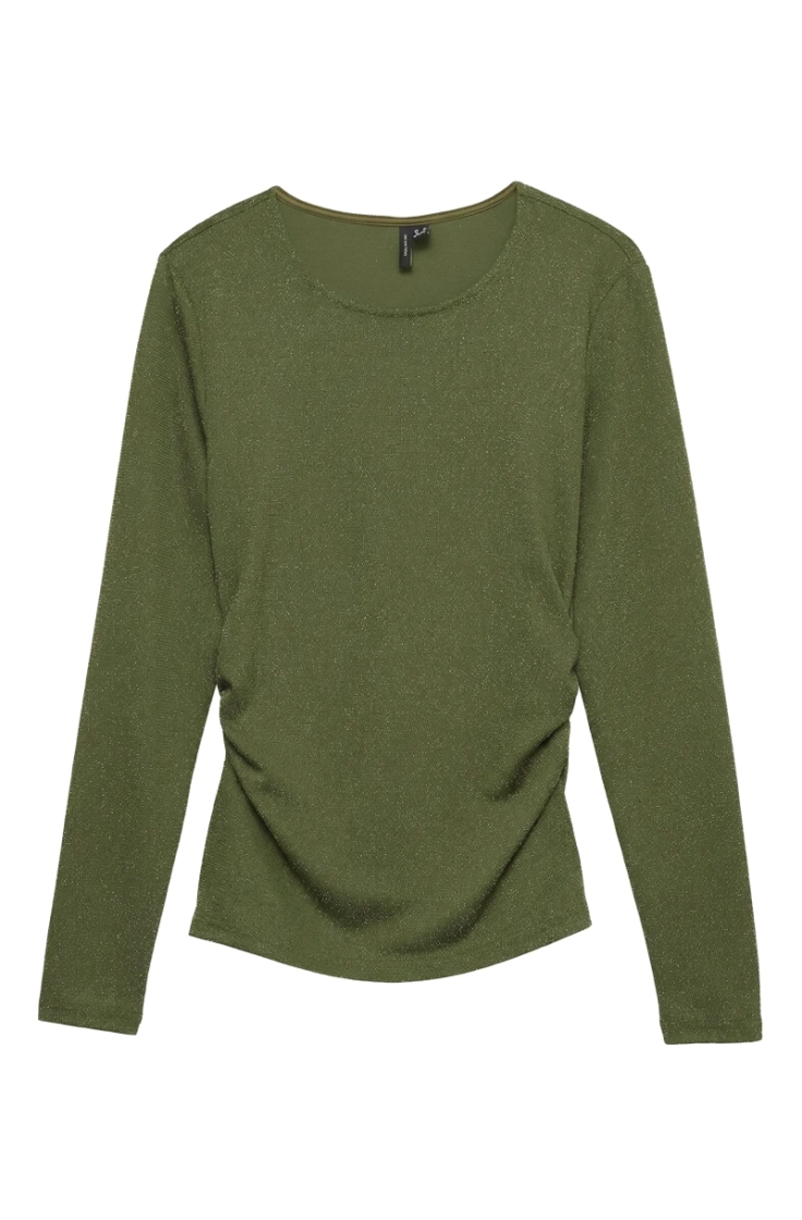 vmkanva ls o-neck top lx jrs sphagnum w.gold