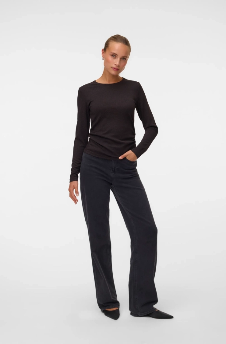 vmkanva ls o-neck top lx jrs chocolate torte
