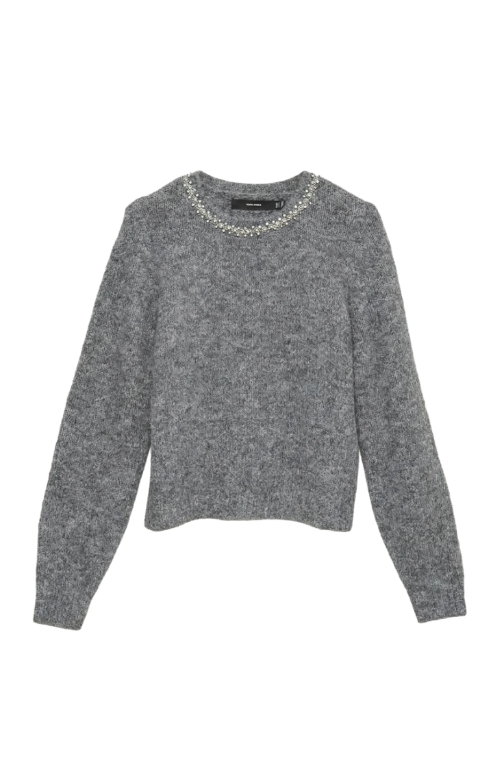 vmnovah jewel ls o-neck pullov dark grey melan