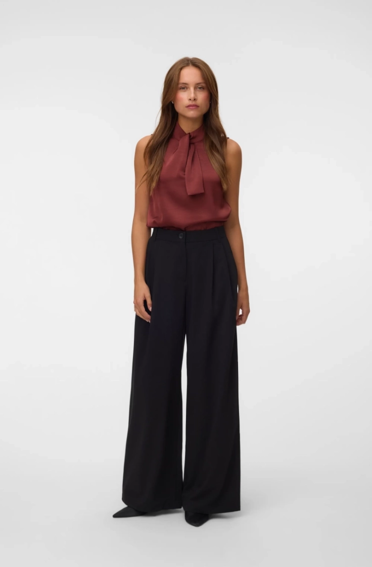 vmariana sl neck tie top exp russet brown