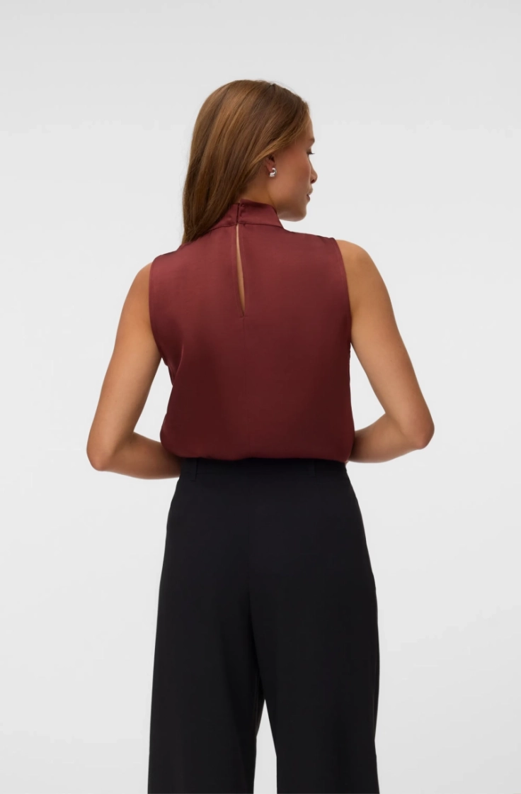 vmariana sl neck tie top exp russet brown