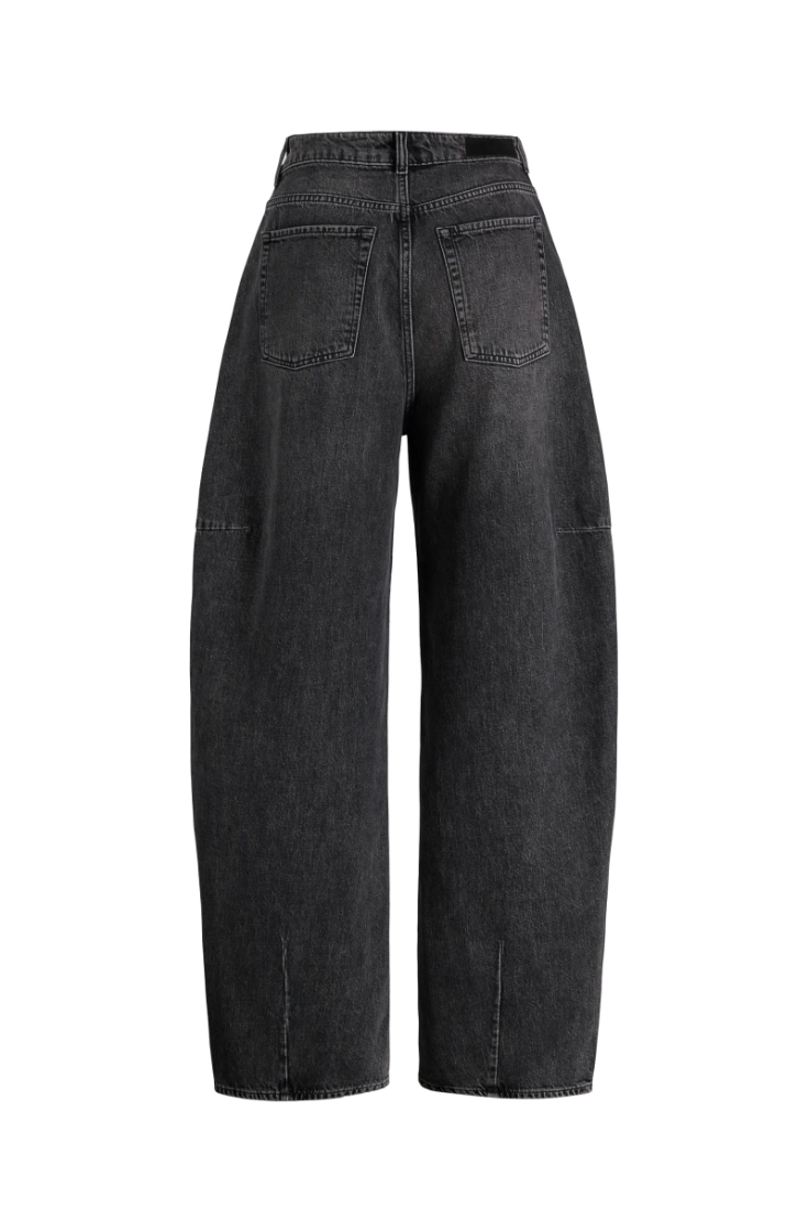 jxsakai faye baggy barrel mw r black denim